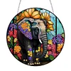 Diamond Painting Acrylic Stained Glass Elephant Hanging Pendant Home Decor