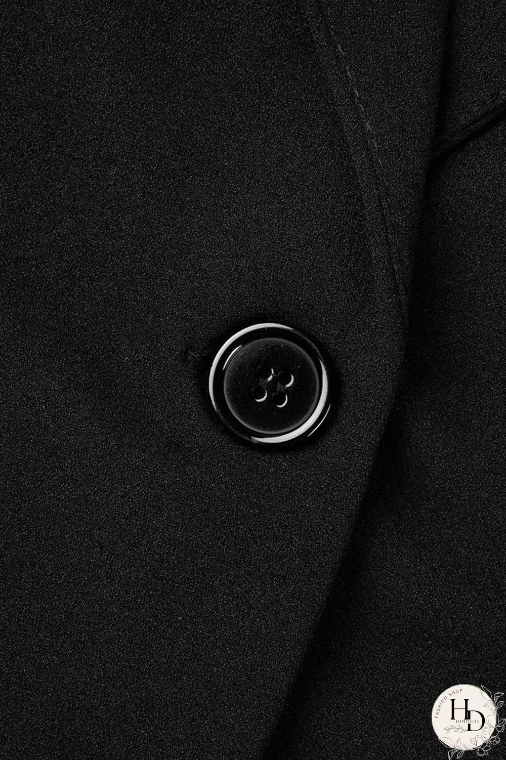 Black Casual Solid Patchwork Buttons Feathers Turn-back Collar Outerwear