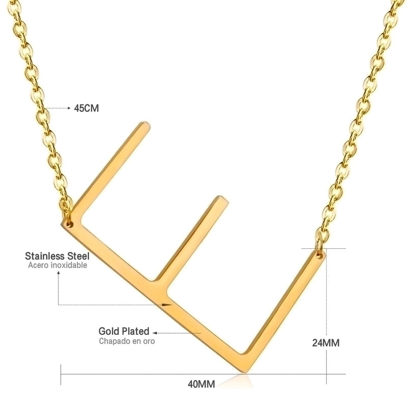 Stainless Steel Fashion Plating Letter Necklace