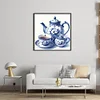 Blue And White Porcelain Tea Set-11CT Stamped Cross Stitch 40*40cm/15.75*15.75in