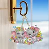 >SALE<6Pcs Acrylic Double Sided Elephant Diamond Painting Keychain for Bag Decor