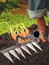 Garden Rake Durable Metal Harrow Garden Hand Rake Tool Heavy Duty Rake Farm Tool