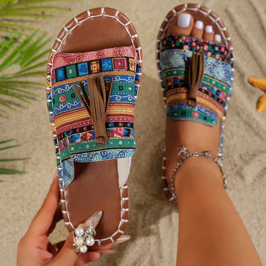 Breakj Breakj Flat-Bottomed Slippers Women's New Esophai Beach Women's Shoes In The Summer Of 2025 43-Yard Wish