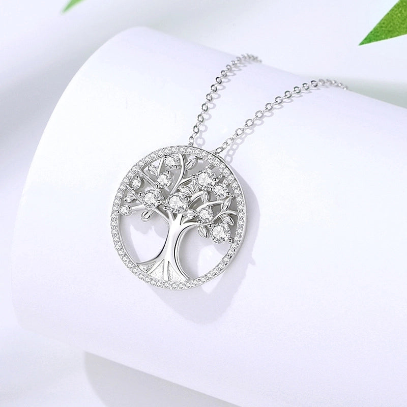 925 Sterling Silver Life Tree Pendant Necklace