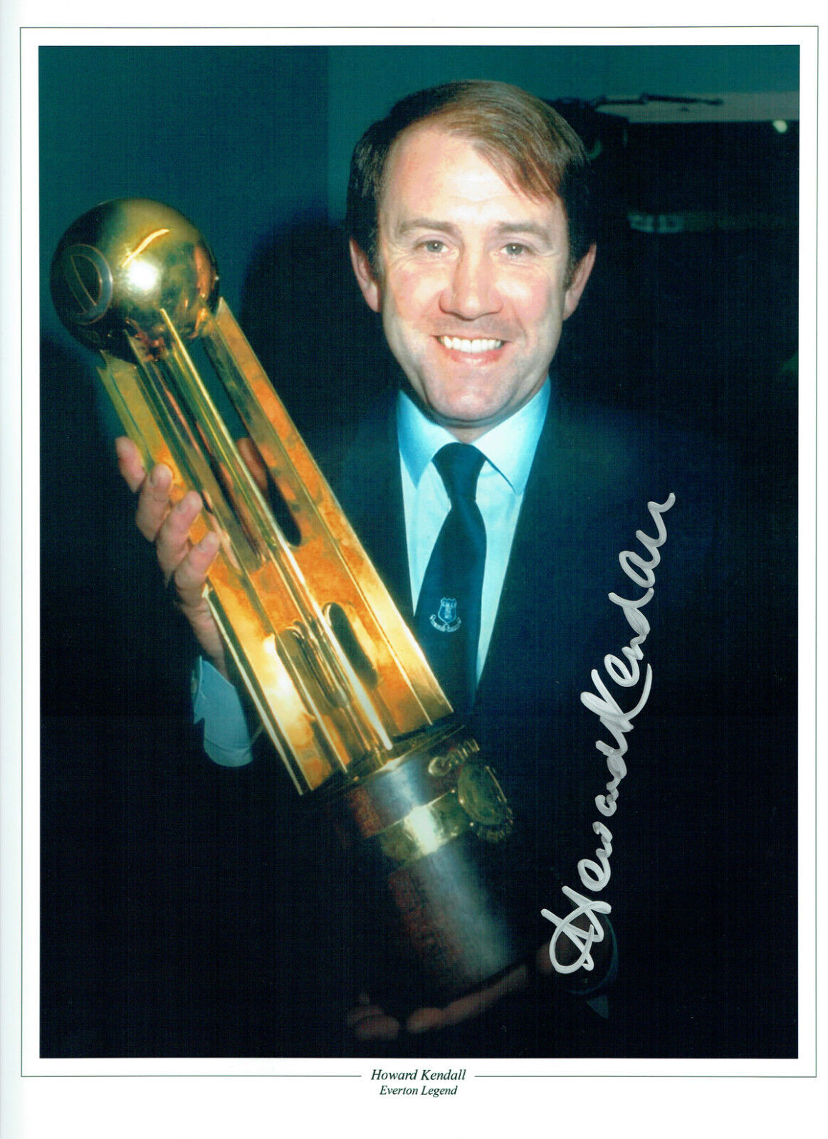 Howard KENDALL Signed Everton Autograph 16x12 Portrait Photo Poster painting AFTAL COA