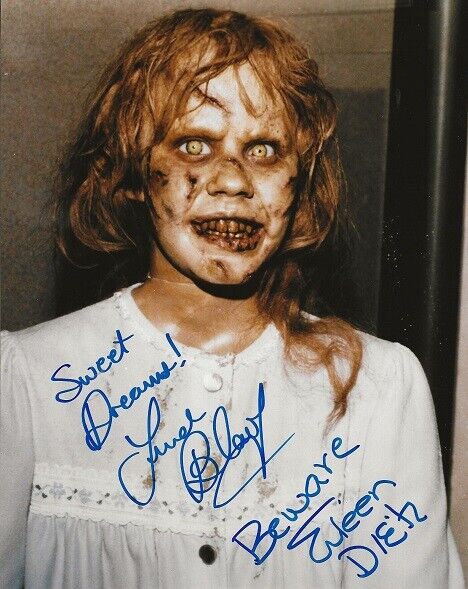 Linda Blair and Eileen Dietz In Person signed Photo Poster paintinggraph - The Exorcist - G027