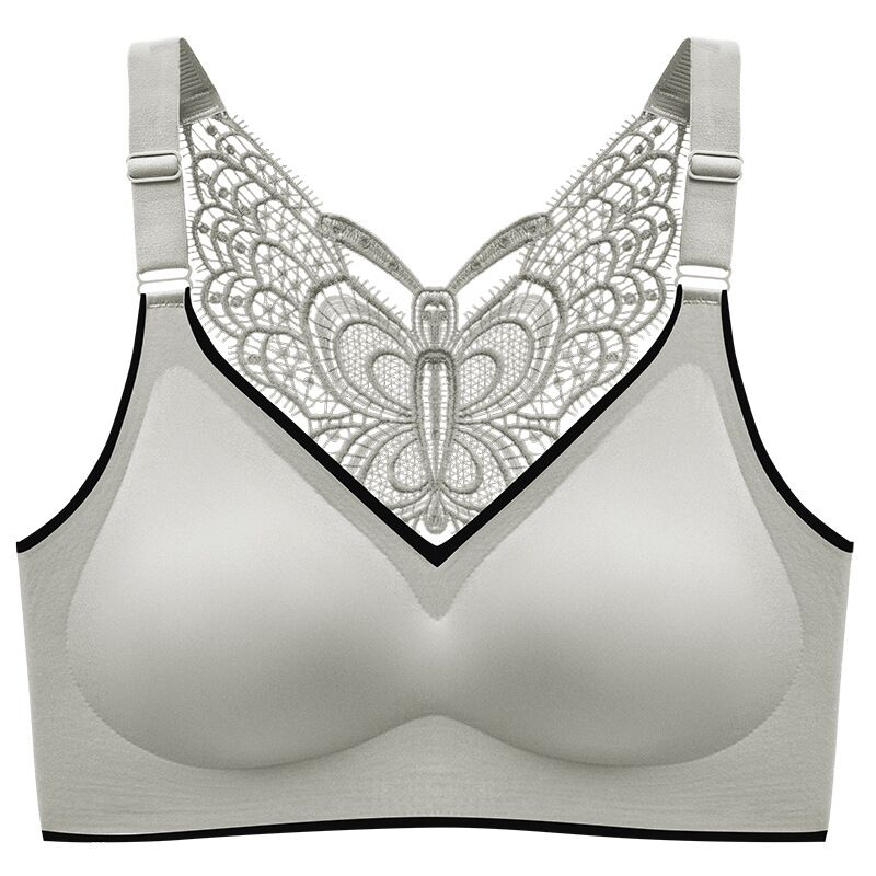  thdmladies Butterfly Lace Wire-Free Bra thedmladies