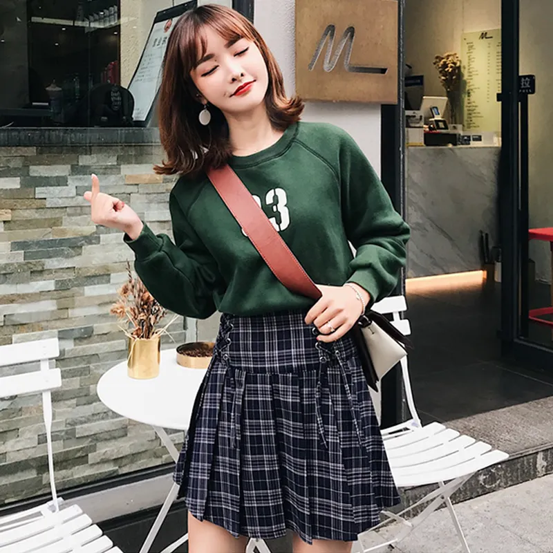 Plaid Pleated Skirt
