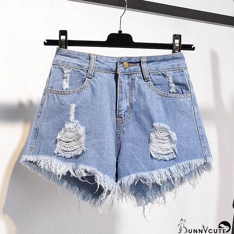 High Waist Lace Undershorts Denim Shorts