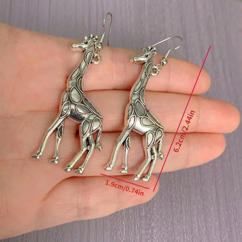 vintage giraffe earrings y2k giraffe necklace giraffe accessories animal earrings 3
