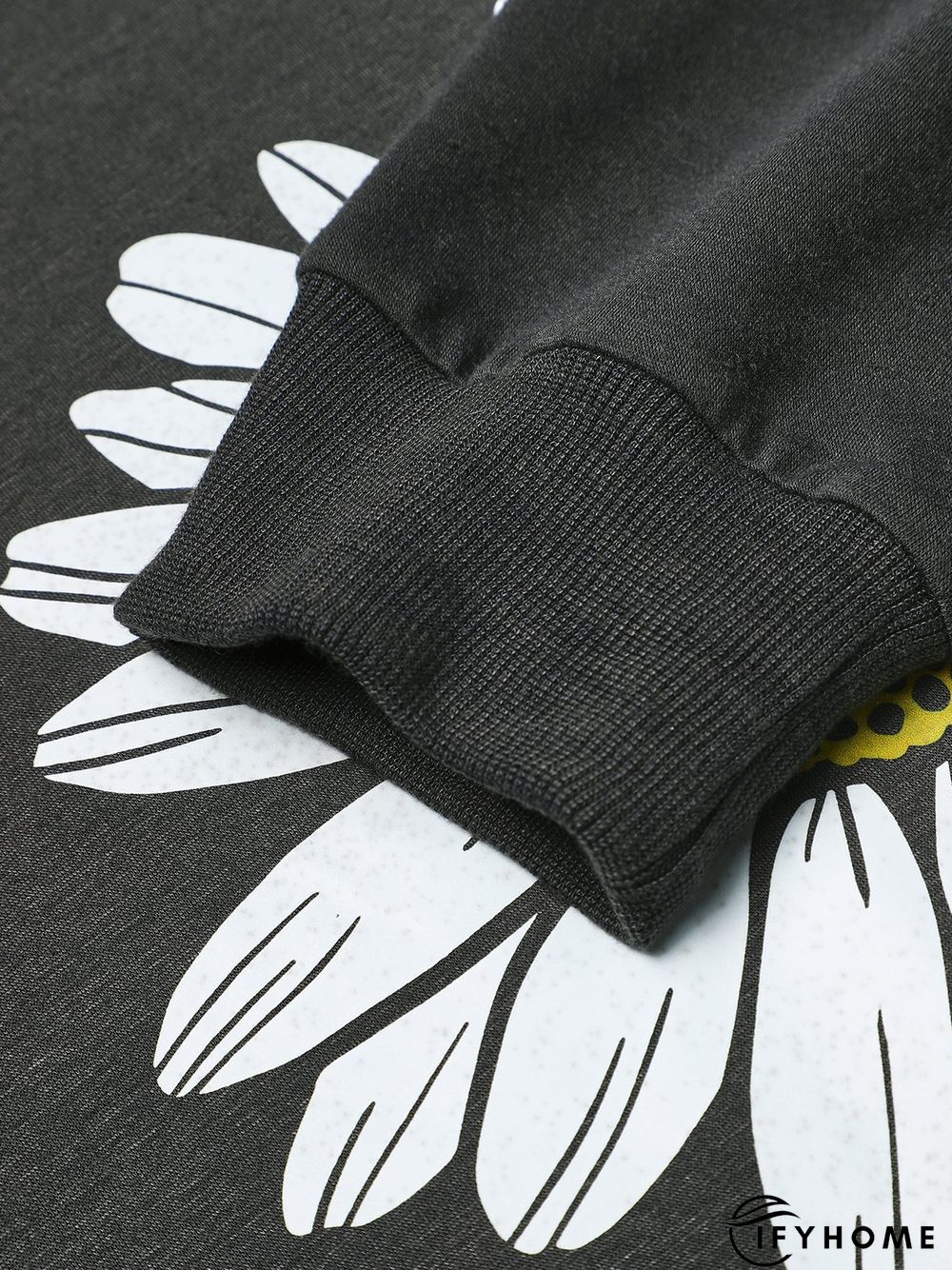 Floral Cotton-Blend Casual Long Sleeve Sweatshirt | IFYHOME