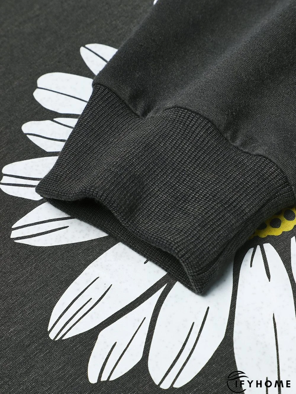 Floral Cotton-Blend Casual Long Sleeve Sweatshirt | IFYHOME