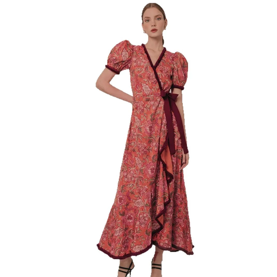 Athvotar Athvotar Bohemian Print Holiday Long Runner Dress