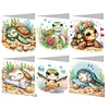 uk.everydayedeals 6Pcs DIY Diamond Painting Greeting Card - Turtle Family