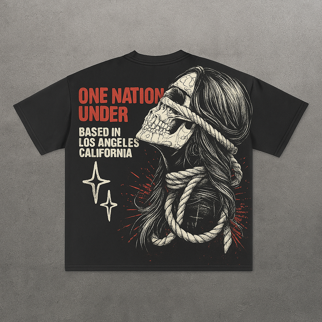 Satanic Print Short Sleeve T-shirt