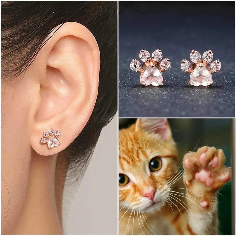Musedesire Paw Shape Earrings