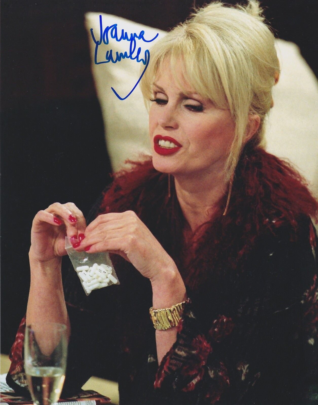 Joanna Lumley Signed Absolutely Fabulous 10x8 Photo Poster painting AFTAL