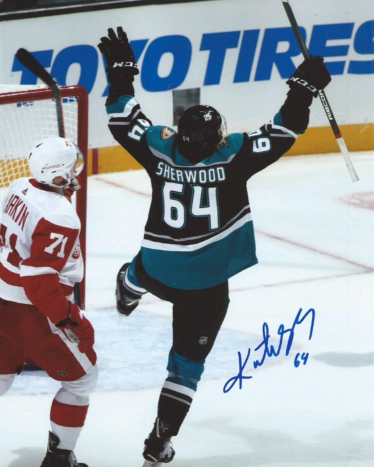 Kiefer Sherwood Signed 8x10 Photo Poster painting Anaheim Ducks Autographed COA