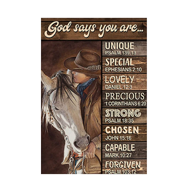 Western cowgirl - enseigne vintage en étain - 7.9x11.8 & 11.8x15.7inch