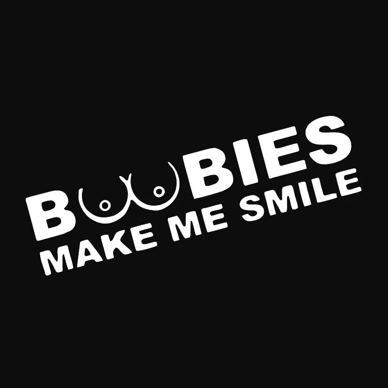 BOOBIES MAKE ME SMILE Sticker