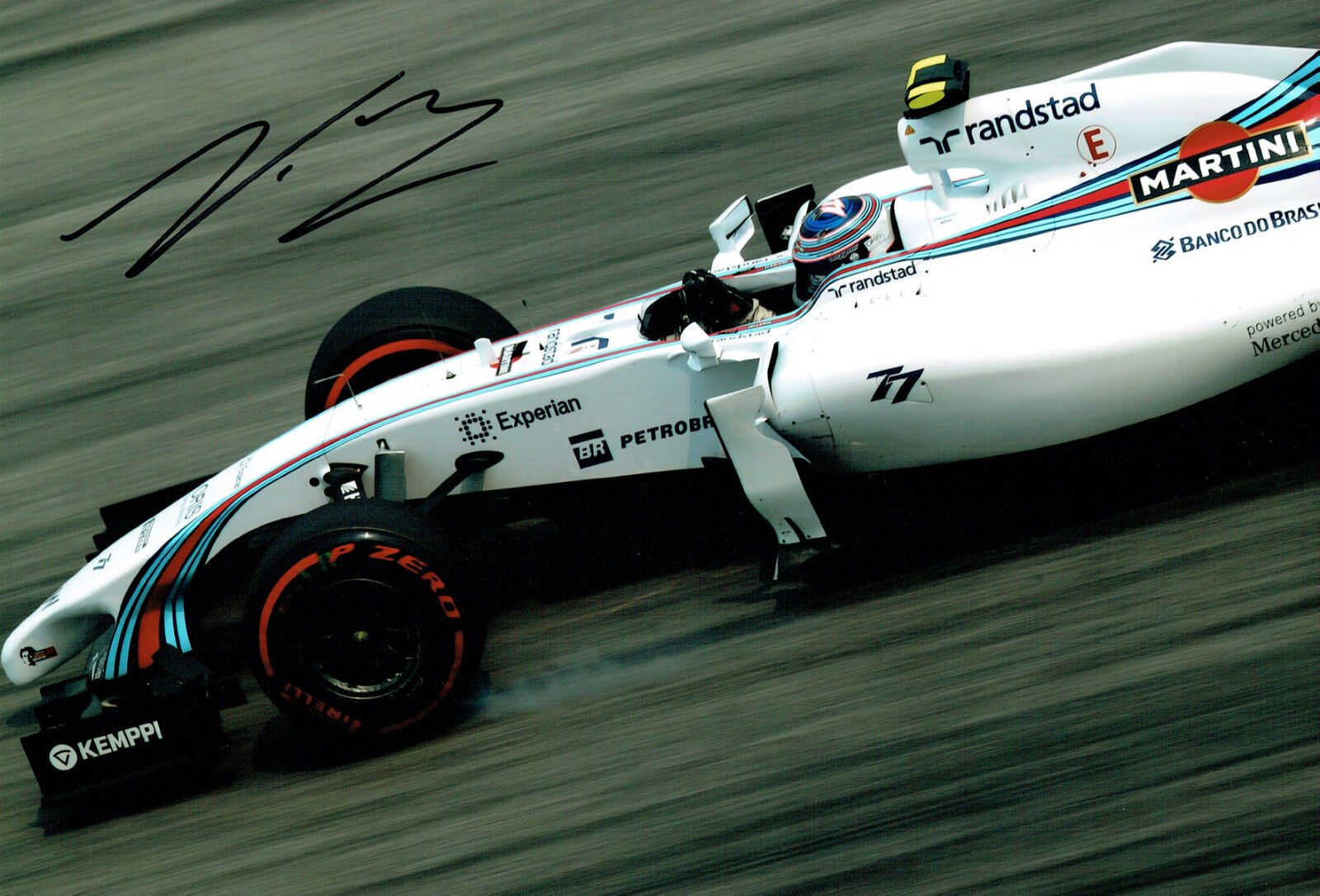 Valtteri BOTTAS SIGNED Williams Formula 1 Autograph 12x8 Photo Poster painting AFTAL COA