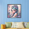 (40*40cm)Butterfly Girl - Round Partial AB Drill Diamond Painting
