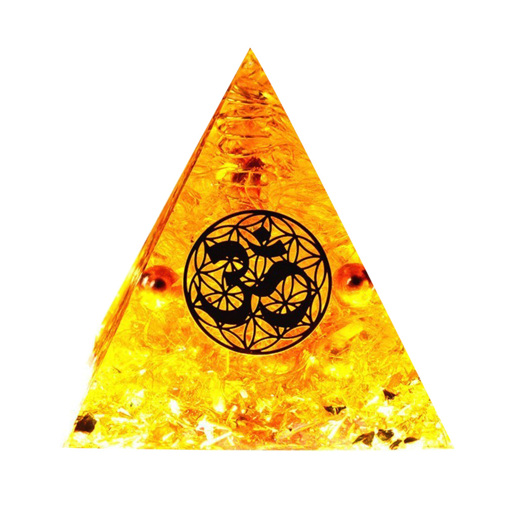 5cm Orgonite Pyramid Heal Chakra Crystal Stone Energy Orgone Accumulator