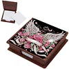 Wooden DIY Winged Flower Diamond Painting Kit Note Box with 160 Papers Gifts