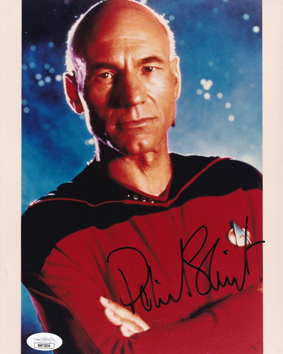 Patrick Stewart autographed signed autograph Picard Star Trek TNG 8x10 Photo Poster painting JSA