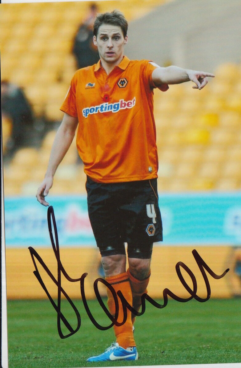 WOLVES HAND SIGNED DAVID EDWARDS 6X4 Photo Poster painting 1.