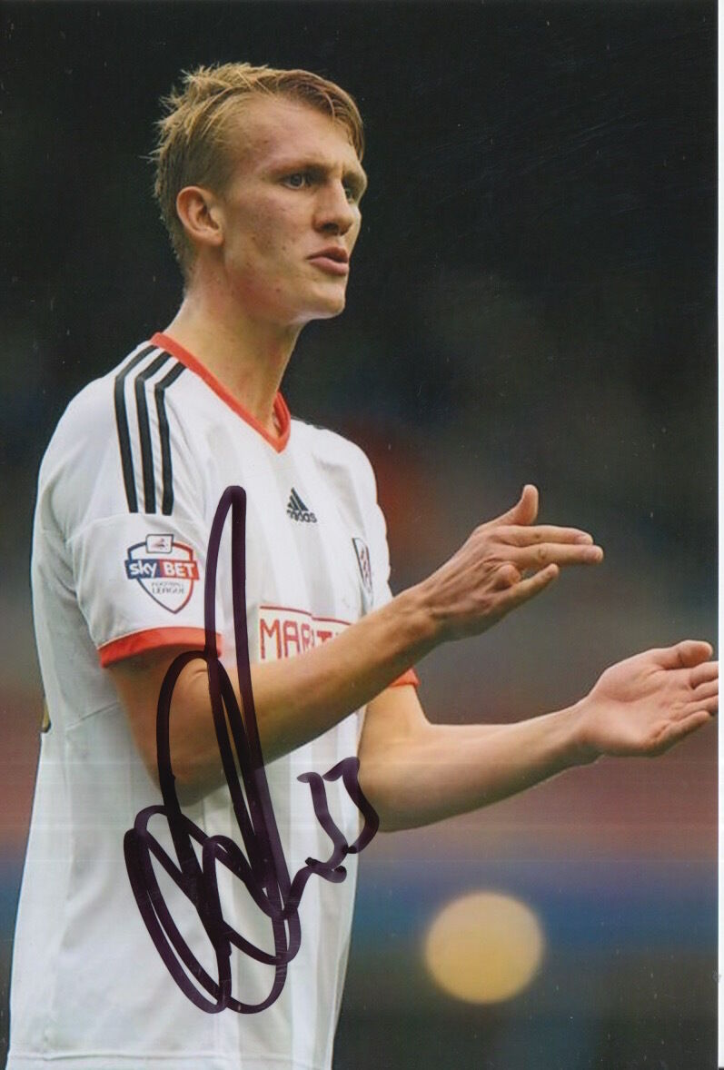 FULHAM HAND SIGNED DAN BURN 6X4 Photo Poster painting.