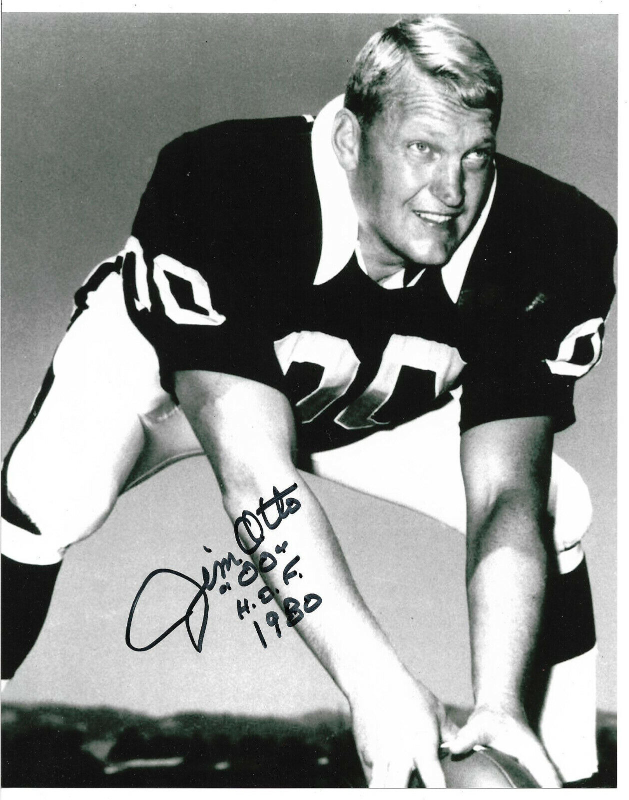 Jim Otto Authentic Signed 8x10 NFL Photo Poster painting Autographed, Oakland Raiders, HOF