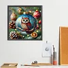 Diamond Painting -5D Full Round Drill Christmas Owl(40x40cm)