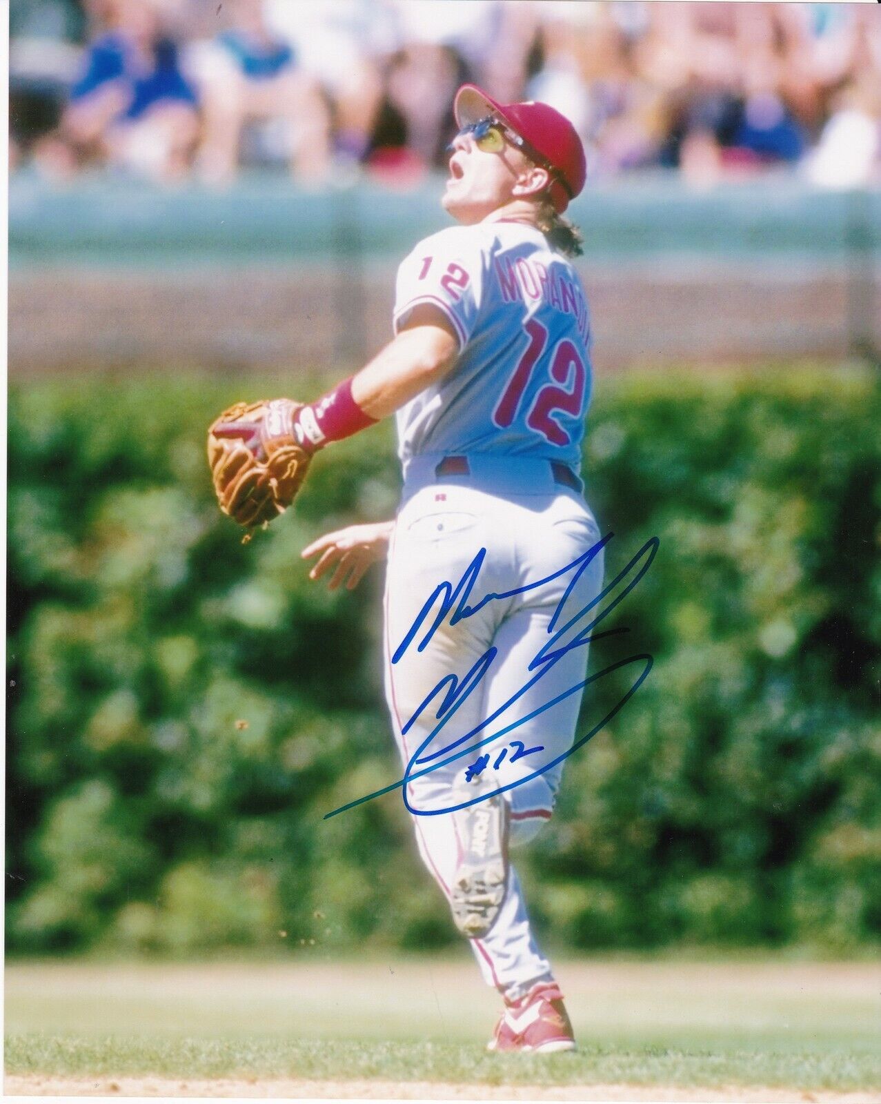 MICKEY MORANDINI PHILADELPHIA PHILLIES ACTION SIGNED 8x10