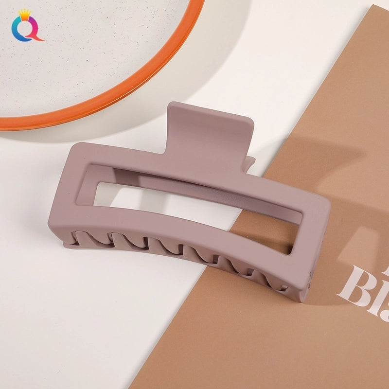 Minimalist Solid Color Plastic Hair Claws