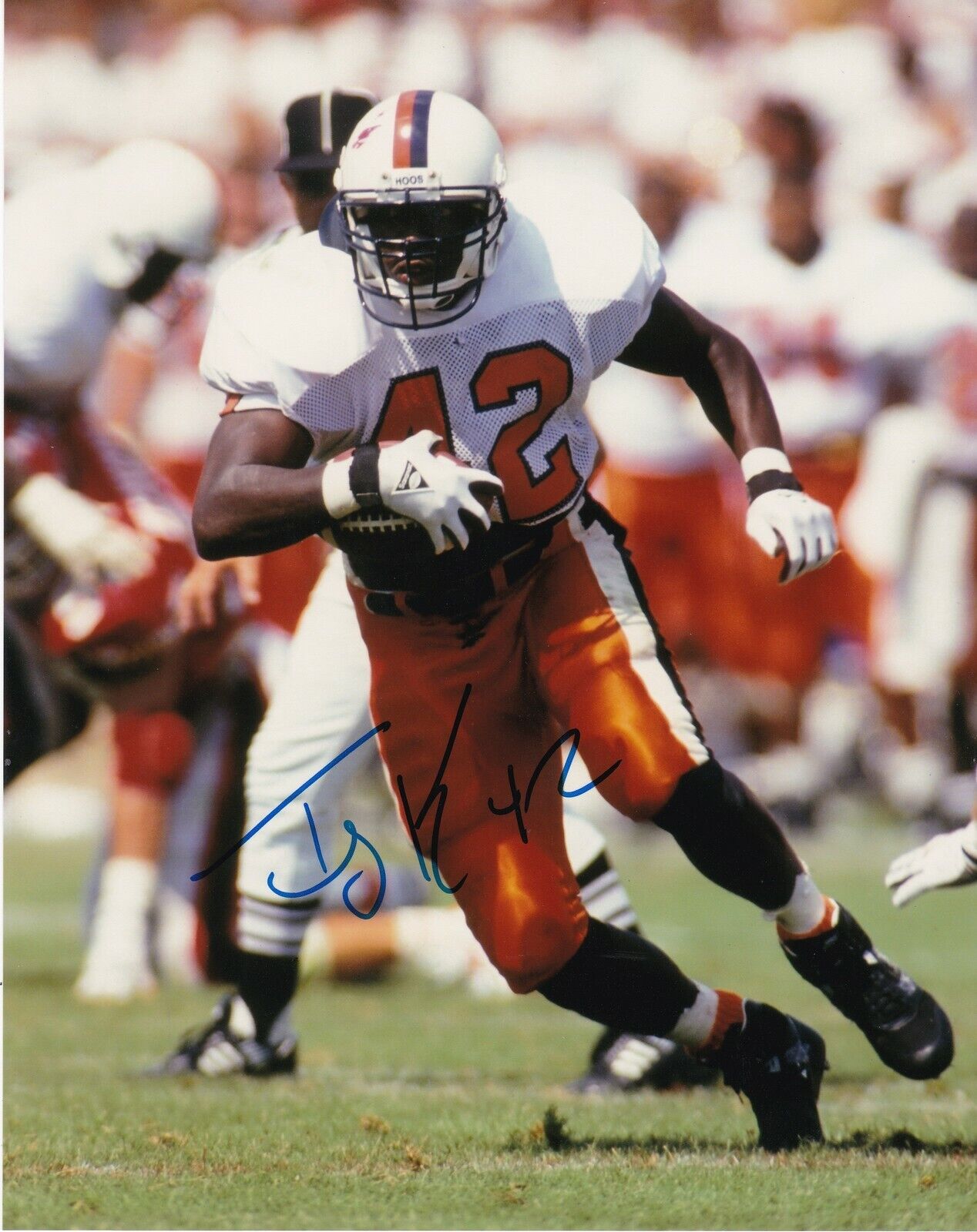 TERRY KIRBY VIRGINIA CAVALIERS ACTION SIGNED 8x10