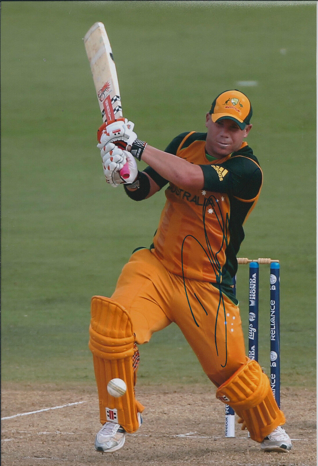 David WARNER Signed Autograph 12x8 Photo Poster painting AFTAL COA Australia CRICKET ASHES