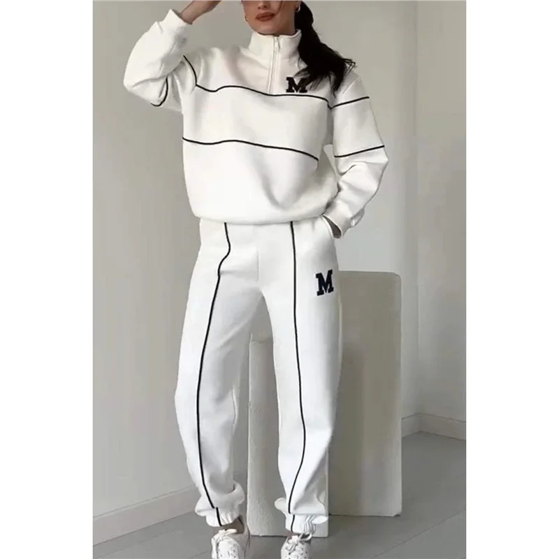 Athvotar Athvotar 2025 New Trousers Letter Long-Sleeved Casual Sports Set Two Sets