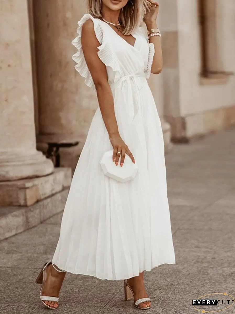 Party Dress with Flutter Sleeves