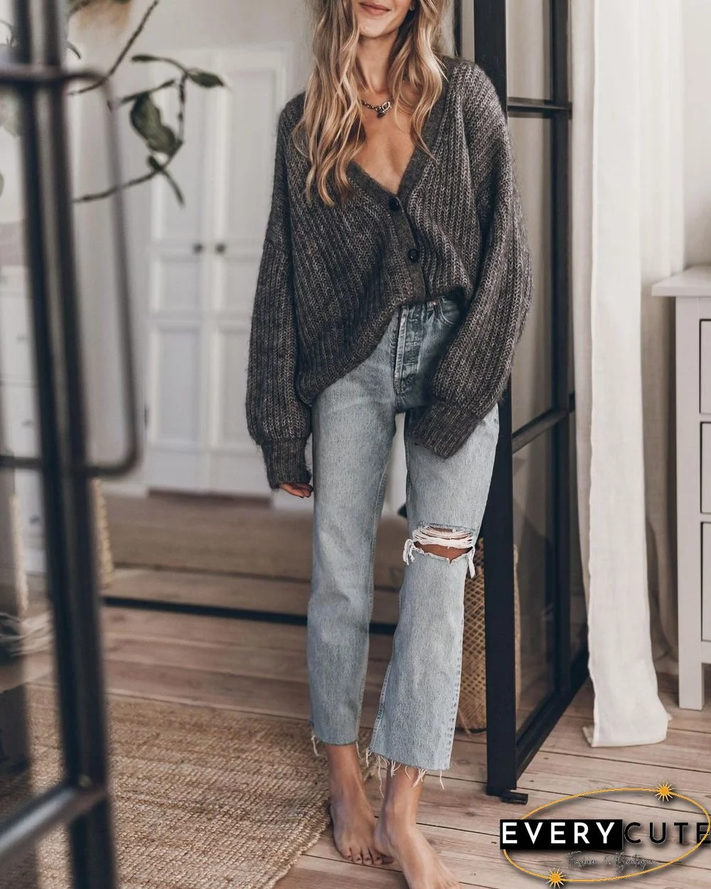 Casual Simplicity Solid Cardigan Collar Outerwear(3 Colors)