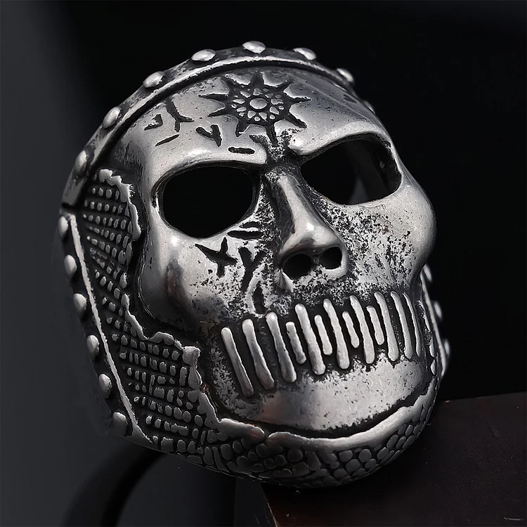 Punk Band Medal Skull Head Ring