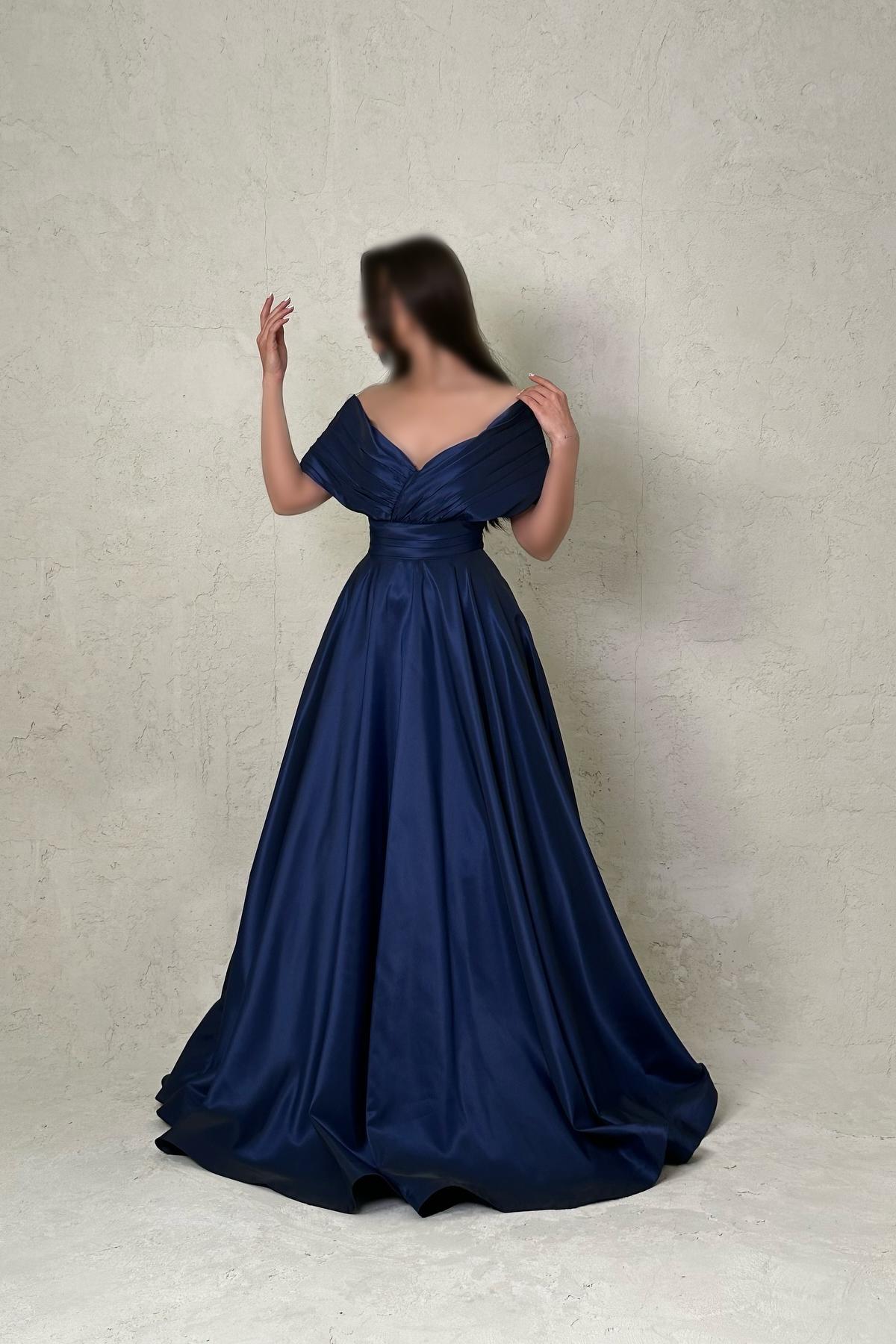 Lvs&Broner Off the Shoulder Sleeveless A Line Long Prom Dress With Pleated