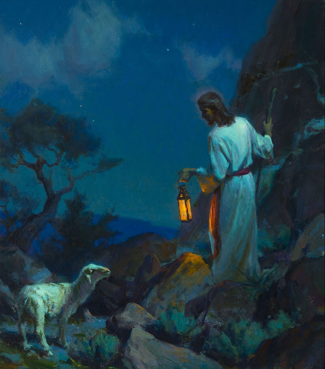 JESUS CHRIST THE LAMB OF GOD 8.5X11 Photo Poster painting PICTURE REPRINT CHRISTIAN LOST SHEEP