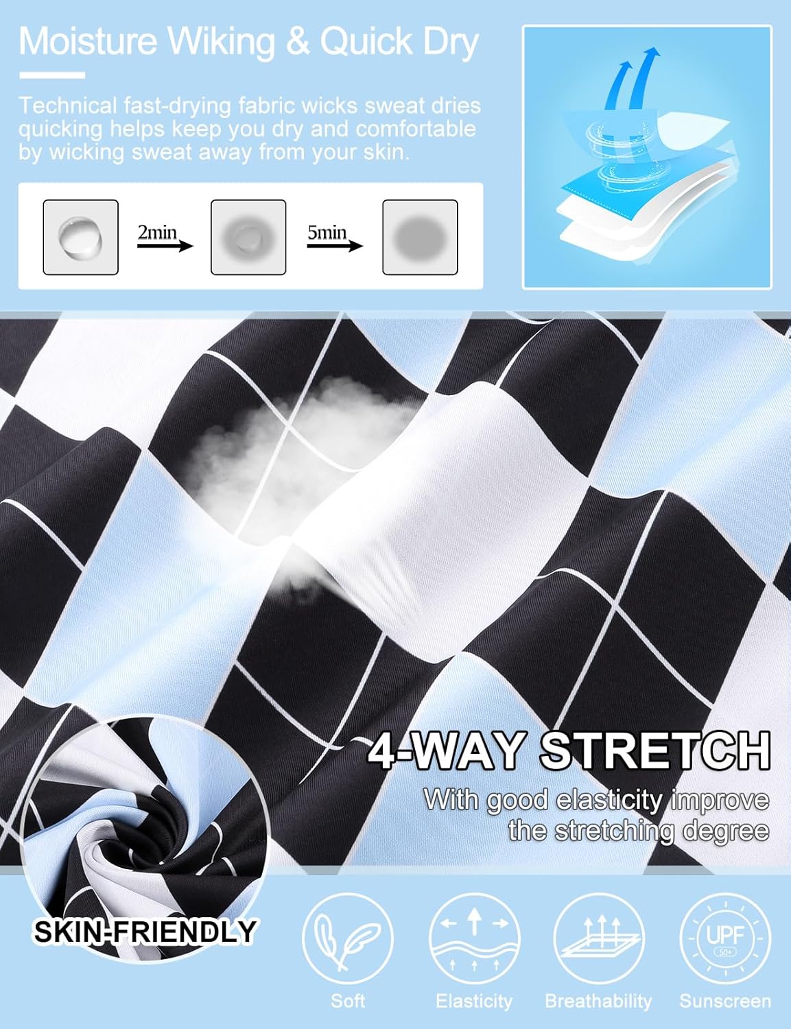 Women's Golf Polo Shirts Short Sleeve Quarter Zip Pullover Moisture Wicking Workout Tops