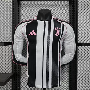 2025/2026 Player Version Long Sleeve Juventus Home Football Shirt 1:1 Thai Quality