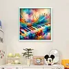 Musical Notes And Piano-11CT Stamped Cross Stitch 40*40cm