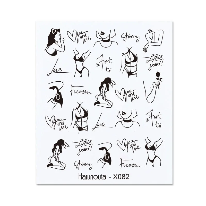 1PC Avocado/Watermelon/Orange Nail Stickers Summer Fruit Leaves Transfer Decals Sliders For Nails DIY Decoration Manicures-Nail Inspo