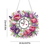 Acrylic Special Shape Tulip 5D Diamond Painting Wreath Clock for Wall Decor