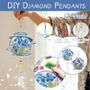 2pcs DIY Diamond Painting Flower Wind Chimes Crystal Window Suncatcher Craft Set Birthday Gifts Home Garden Decor