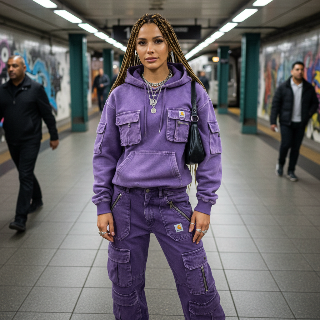 Street Style Multi-functional Multi-pocket Retro Washed Hooded Sweatshirt